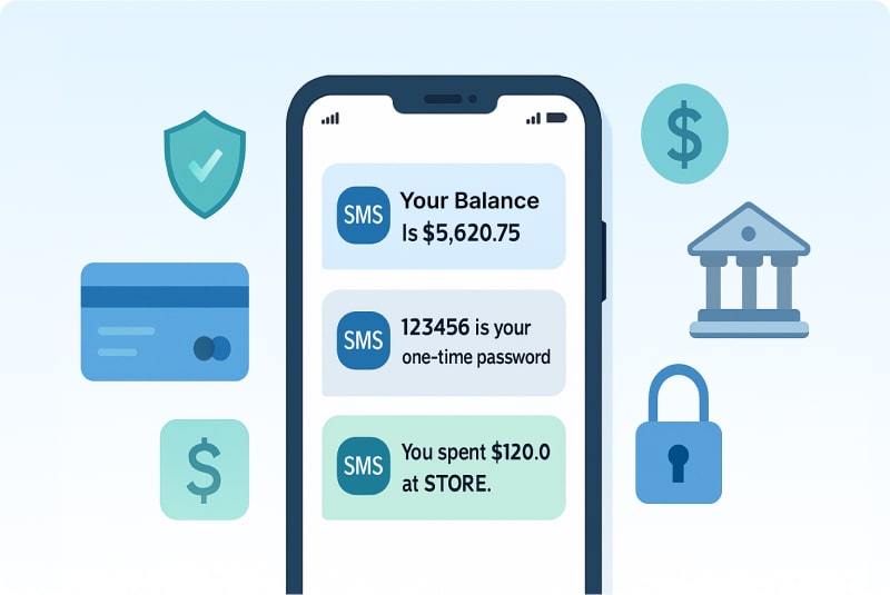 Bank notifications via SMS