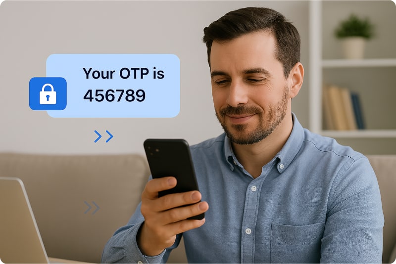 customer receiving OTP